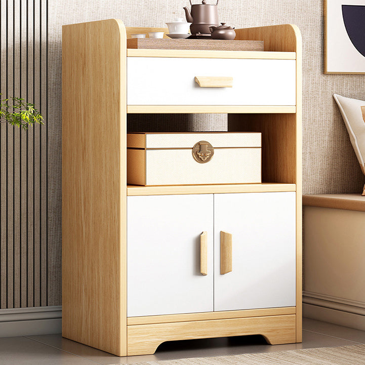 Engineered houten boekenkast met deuren verticale boekenplank voor kantoor