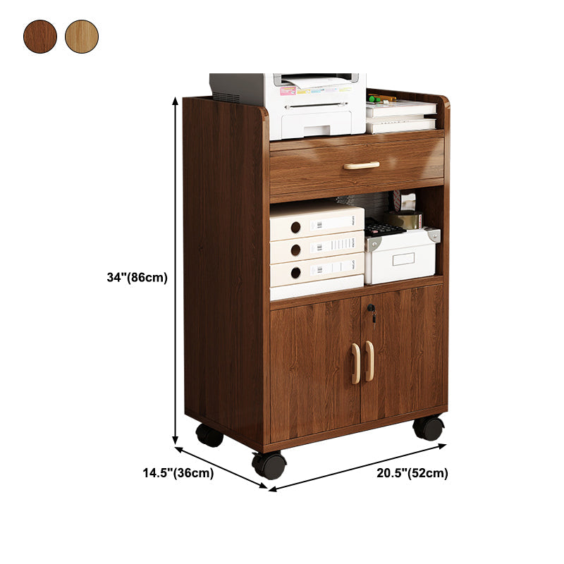 Engineered houten boekenkast met deuren verticale boekenplank voor kantoor