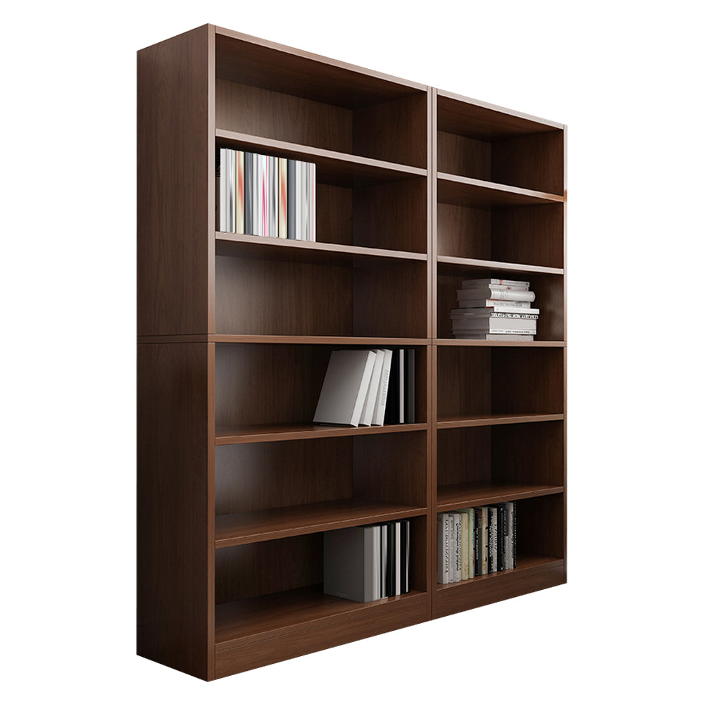 Closed Back Modern Style Bookshelf Wood Bookcase for Office Use 57.5"L x 11.8"W x 70.9"H Dark Wood Clearhalo 'Bookcases' 'furn' 'furn_bookcases' 'Furniture' 'Office Furniture' 5249183