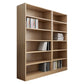 Closed Back Modern Style Bookshelf Wood Bookcase for Office Use 49.6"L x 11.8"W x 70.9"H Natural Clearhalo 'Bookcases' 'furn' 'furn_bookcases' 'Furniture' 'Office Furniture' 5249191