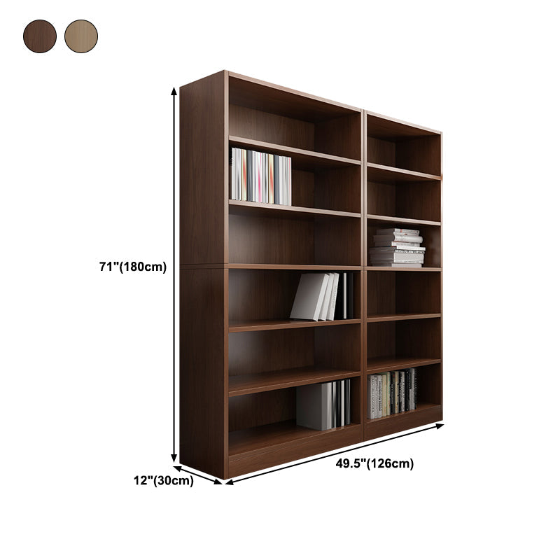 Closed Back Modern Style Bookshelf Wood Bookcase for Office Use Clearhalo 'Bookcases' 'furn' 'furn_bookcases' 'Furniture' 'Office Furniture' 5249194