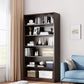Closed Back Modern Style Bookshelf Wood Bookcase for Home Office