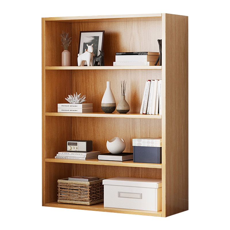 Closed Back Modern Style Bookshelf Wood Bookcase for Home Office