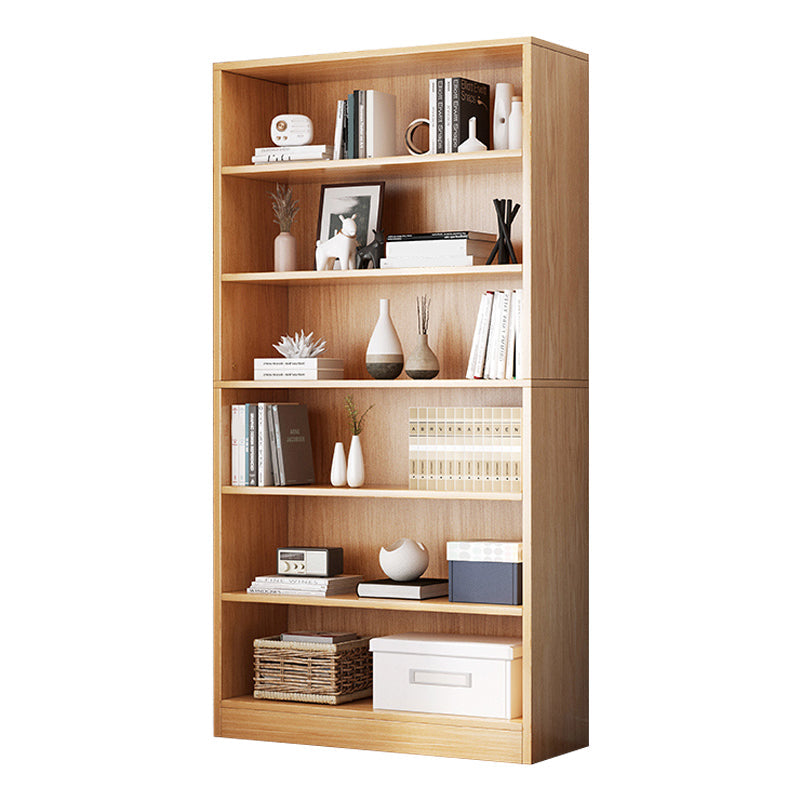 Closed Back Modern Style Bookshelf Wood Bookcase for Home Office