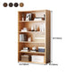 Closed Back Modern Style Bookshelf Wood Bookcase for Home Office