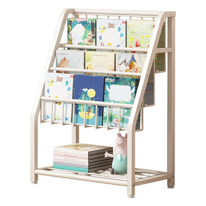 Metal Ladder Bookcase Vertical Shelf Bookcase for Study Room