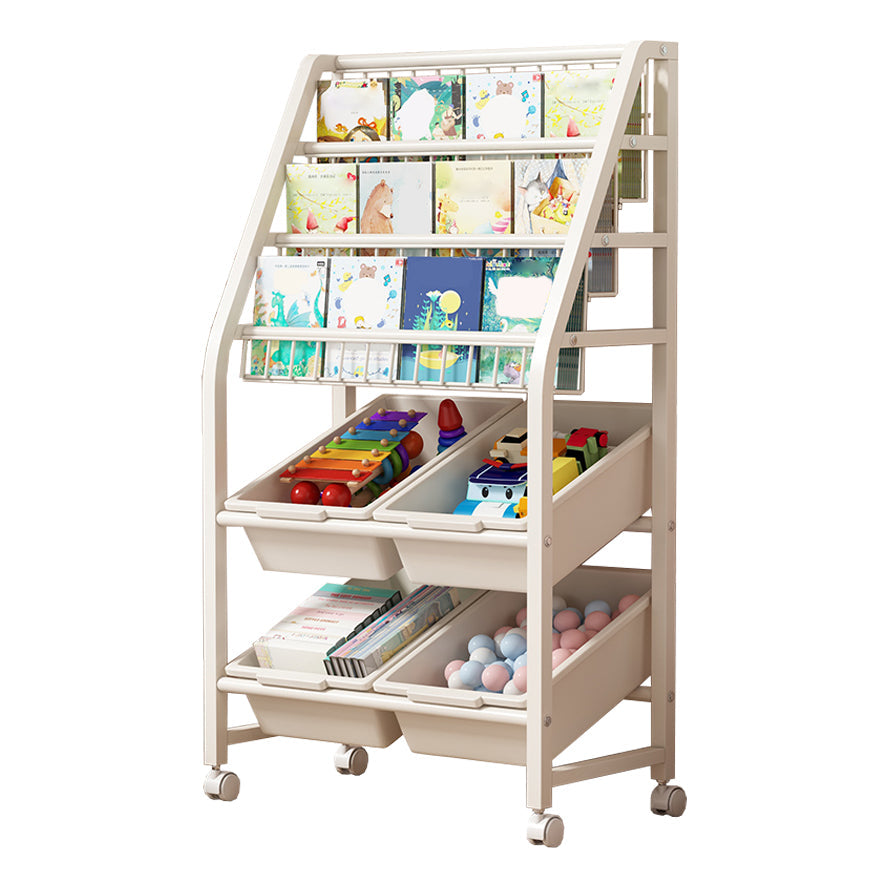 Metal Ladder Bookcase Vertical Shelf Bookcase for Study Room