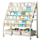 Metal Ladder Bookcase Vertical Shelf Bookcase for Study Room