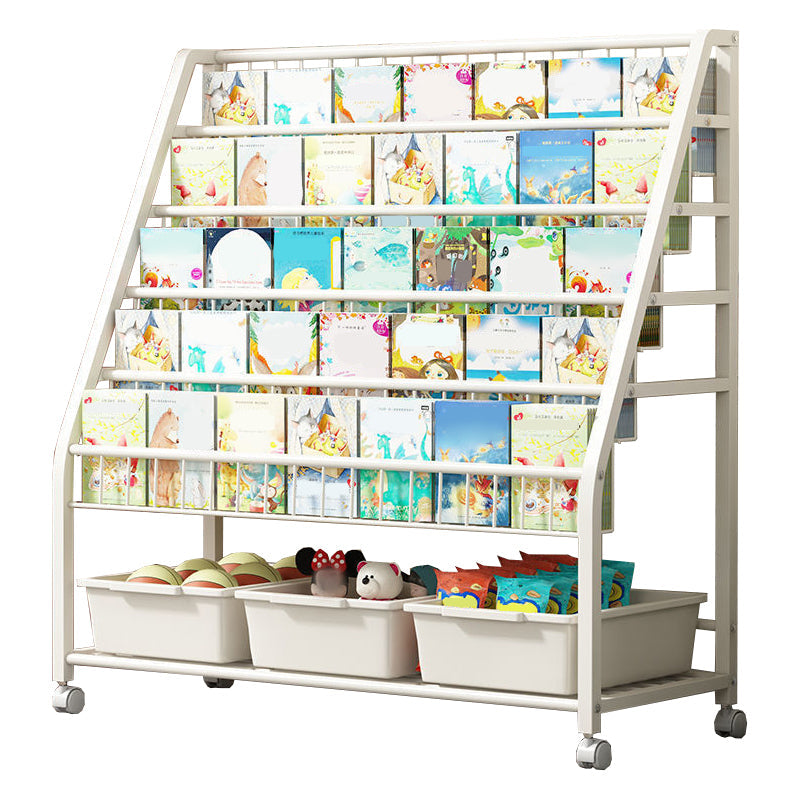 Metal Ladder Bookcase Vertical Shelf Bookcase for Study Room