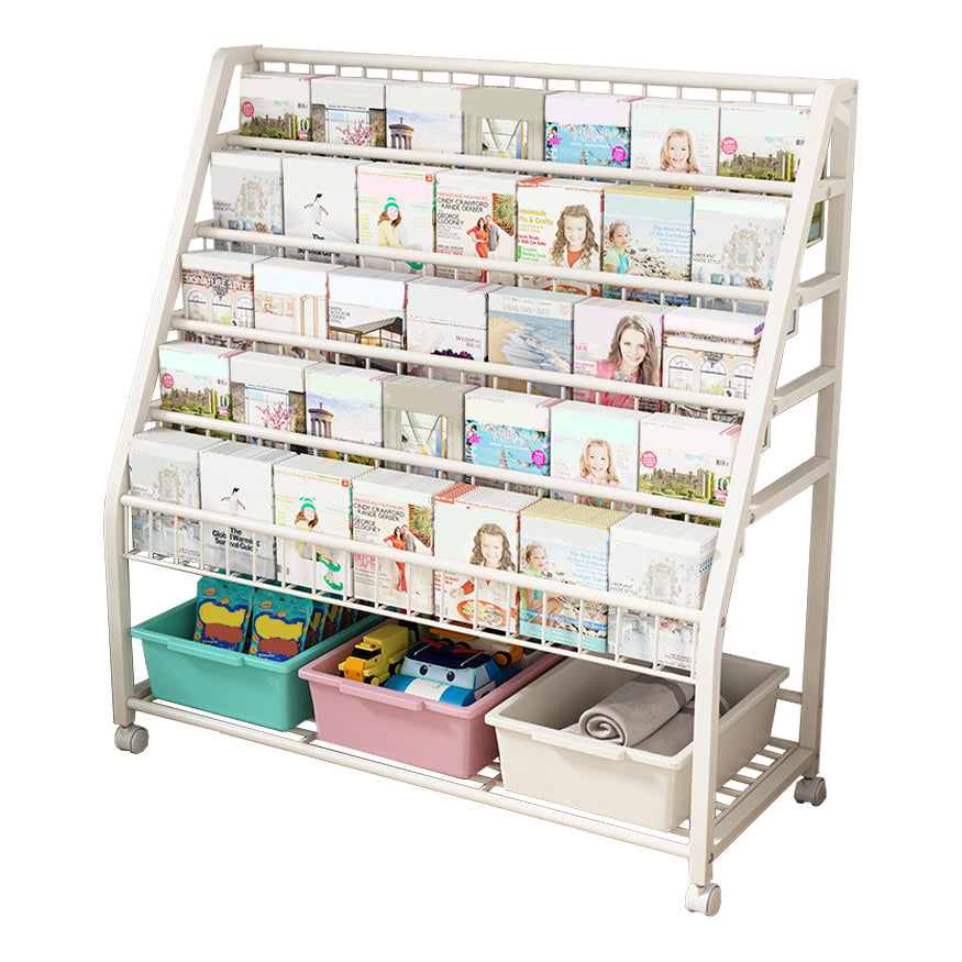 Metal Ladder Bookcase Vertical Shelf Bookcase for Study Room