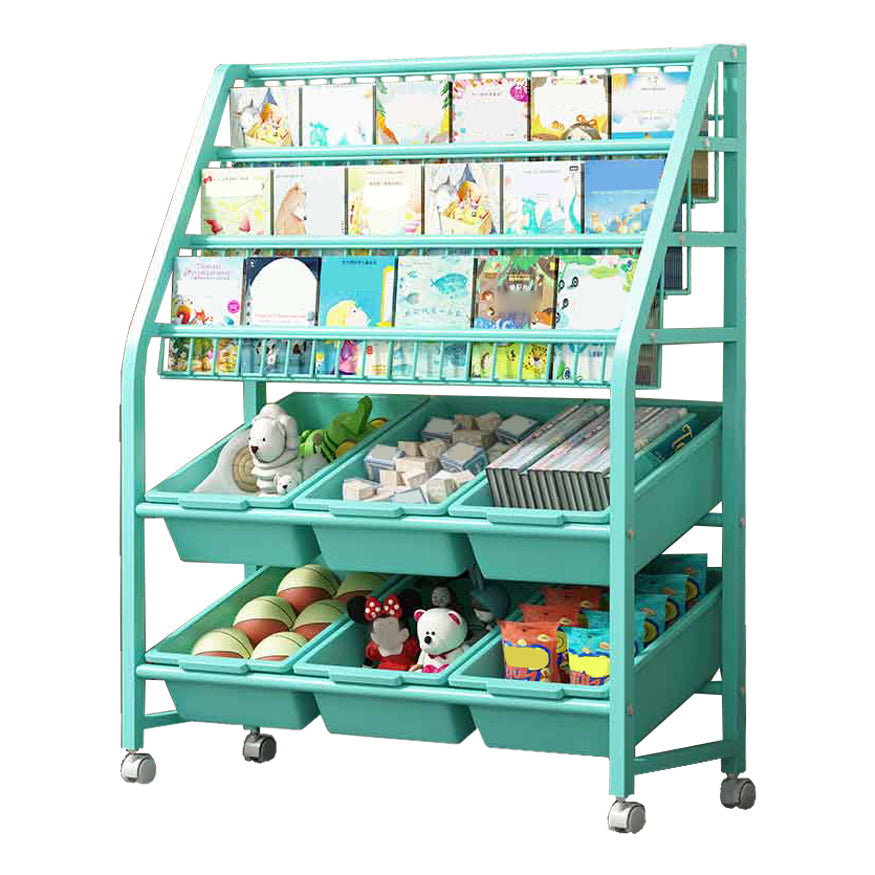 Metal Ladder Bookcase Vertical Shelf Bookcase for Study Room