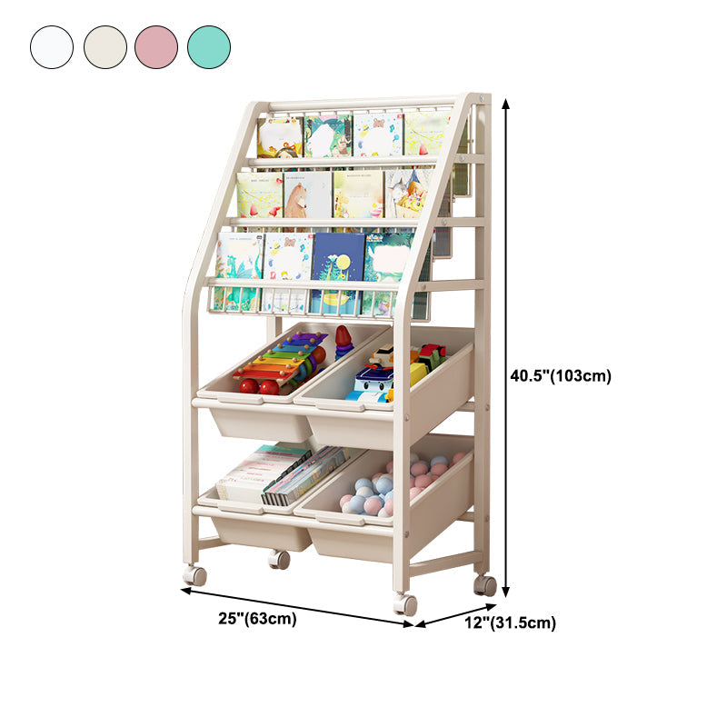 Metal Ladder Bookcase Vertical Shelf Bookcase for Study Room