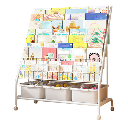 Metalen en plastic plank boekenkast Scandinavische boekenkast voor studieruimte