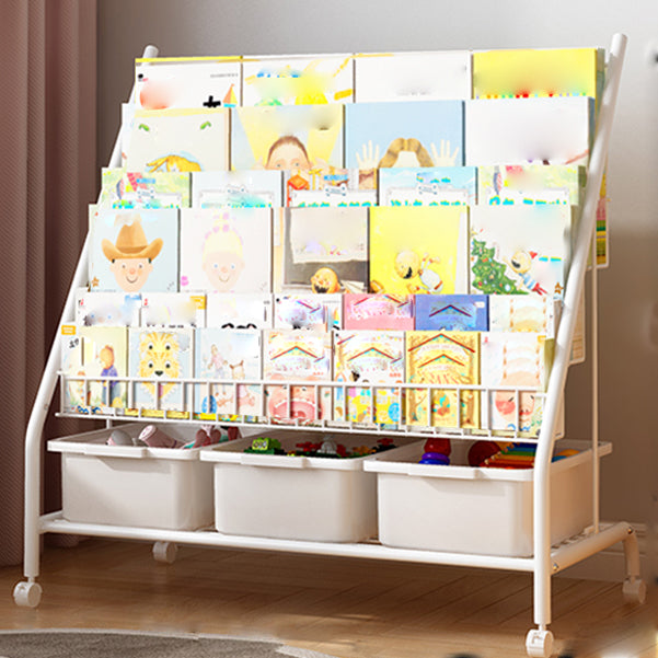 Metalen en plastic plank boekenkast Scandinavische boekenkast voor studieruimte