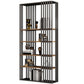Black Color Modern Style Bookshelf Metal Bookcase for Home Use Matte Black Clearhalo 'Bookcases' 'furn' 'furn_bookcases' 'Furniture' 'Office Furniture' 5249361