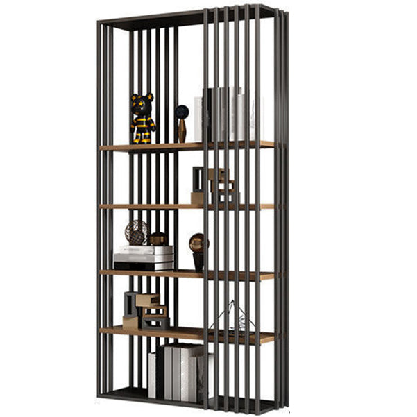 Black Color Modern Style Bookshelf Metal Bookcase for Home Use Matte Black Clearhalo 'Bookcases' 'furn' 'furn_bookcases' 'Furniture' 'Office Furniture' 5249361