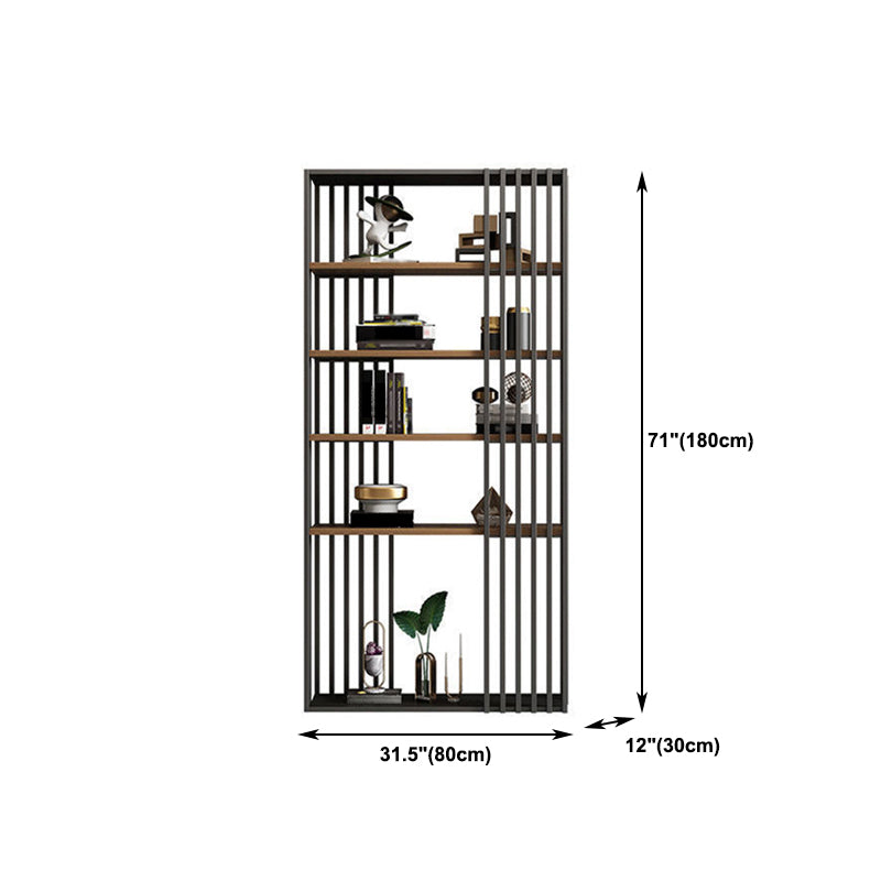 Black Color Modern Style Bookshelf Metal Bookcase for Home Use Clearhalo 'Bookcases' 'furn' 'furn_bookcases' 'Furniture' 'Office Furniture' 5249363