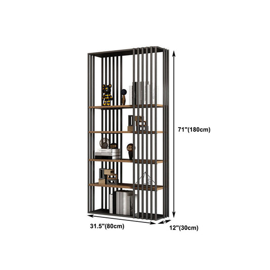 Black Color Modern Style Bookshelf Metal Bookcase for Home Use