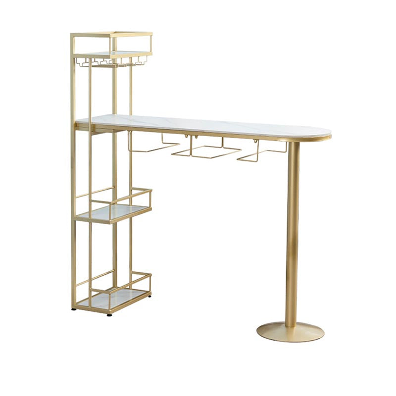 Table de bar à style moderne intérieur table de bistrot en pierre de hauteur de 42 pouces de 42 pouces