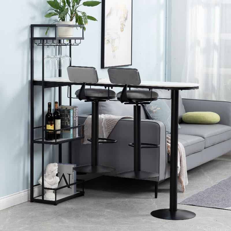 Table de bar à style moderne intérieur table de bistrot en pierre de hauteur de 42 pouces de 42 pouces