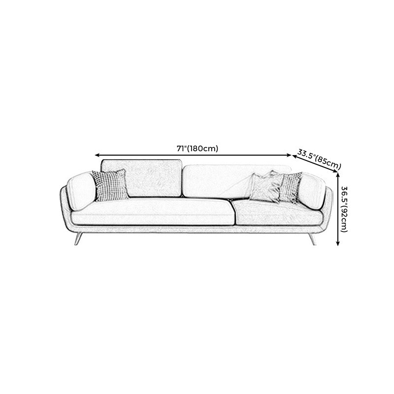Skandinavische weiße Kissen -Oberarm -Sofa/Abschnitt mit abnehmbaren Kissen