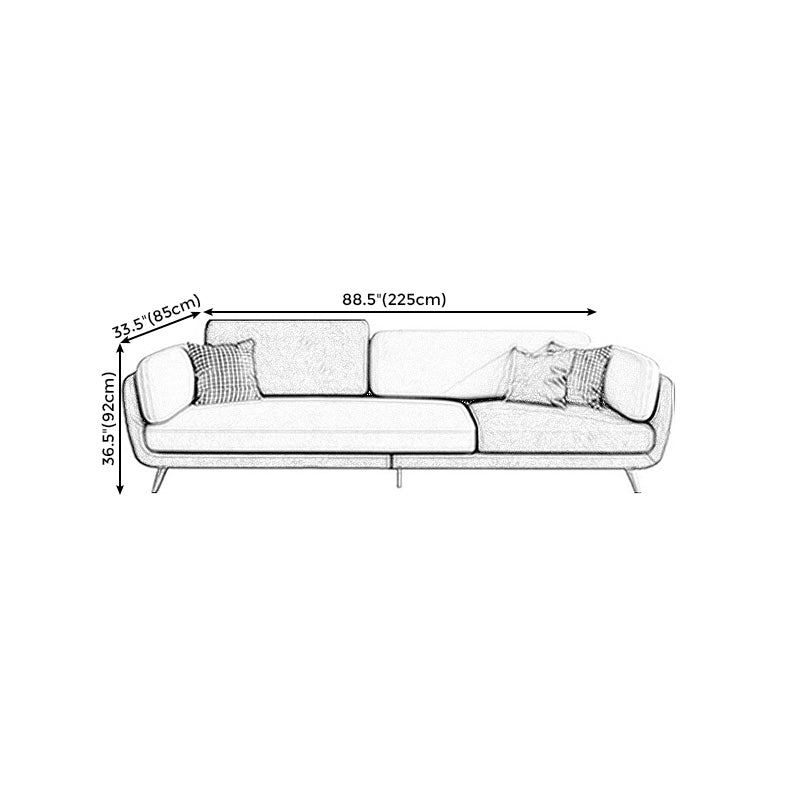 Scandinavian White Pillow Top Arm Sofa/Sectional with Removable Cushions