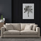Linen Blend Square Arm Sofa and Sectional with Slipcovered for Living Room