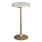 Stone Top Bar Counter White Traditional Luxury Bar Counter with Gold Base