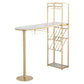 Glam Style Storage Bar Table 42-inch Height Stone Top Pub Table Clearhalo 'Bar Furniture' 'Bar Tables' 'bar_tables' 'furn' 'furn_bar_tables' 'Furniture' 'Kitchen & Dining Furniture' 5255198