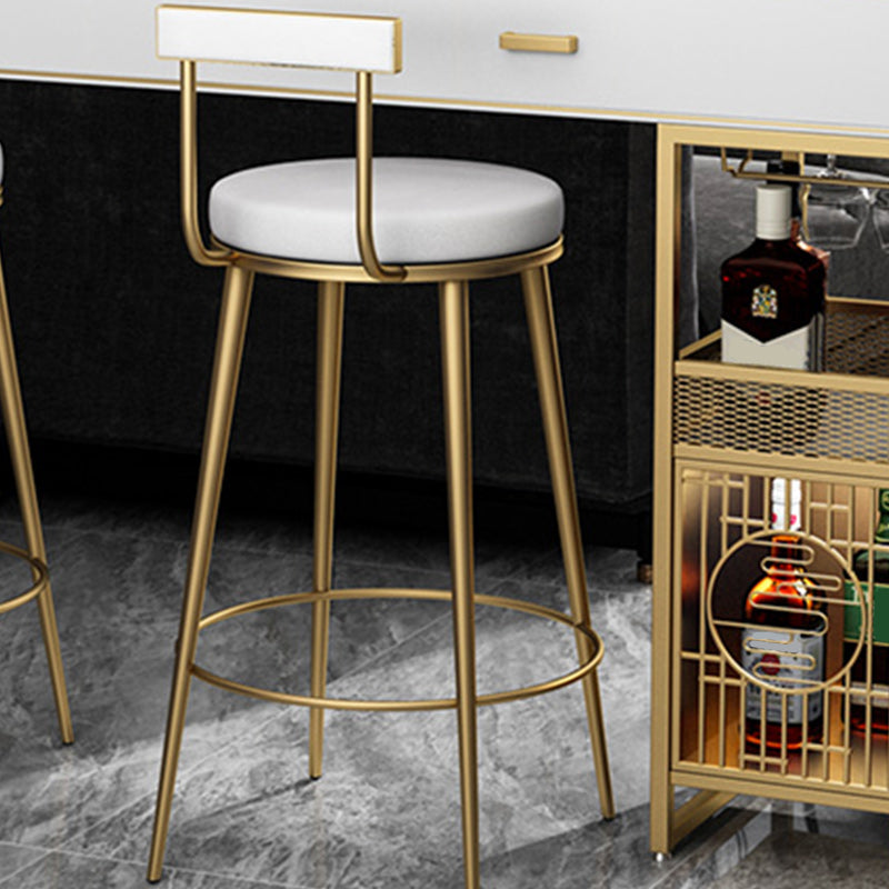 Glam Style Bar Table 42-inch Height Stone Top Pub Table with Two Drawer Clearhalo 'Bar Furniture' 'Bar Tables' 'bar_tables' 'furn' 'furn_bar_tables' 'Furniture' 'Kitchen & Dining Furniture' 5255214