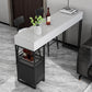 Glam Style Bar Table 42-inch Height Stone Top Pub Table with Two Drawer