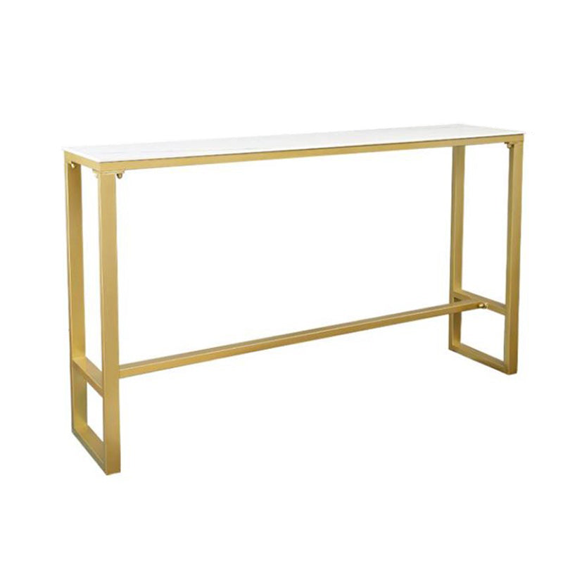 Noordse balktafel Rechthoek Stone Top Bistro Table met pedaal