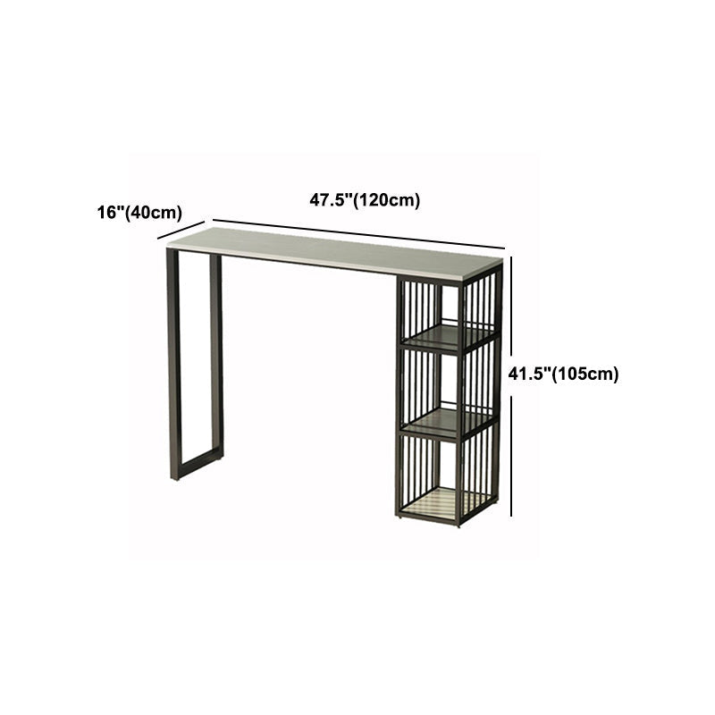 Coffeeshop Industrial Bar Table Stone Top Pub Tafel met opslag
