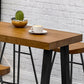 Mesa de comedor de acento de caballete industrial rectángulo de patio cubierto mesa de bar de patio