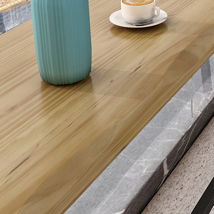 Mesa de barra de boba de madera maciza de madera