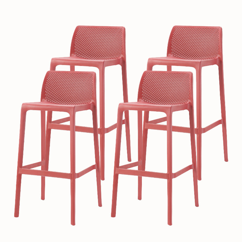 Backorst moderno sgabello da bar in plastica da bar scavato in plastica con 4 gambe