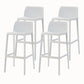 Backorst moderno sgabello da bar in plastica da bar scavato in plastica con 4 gambe