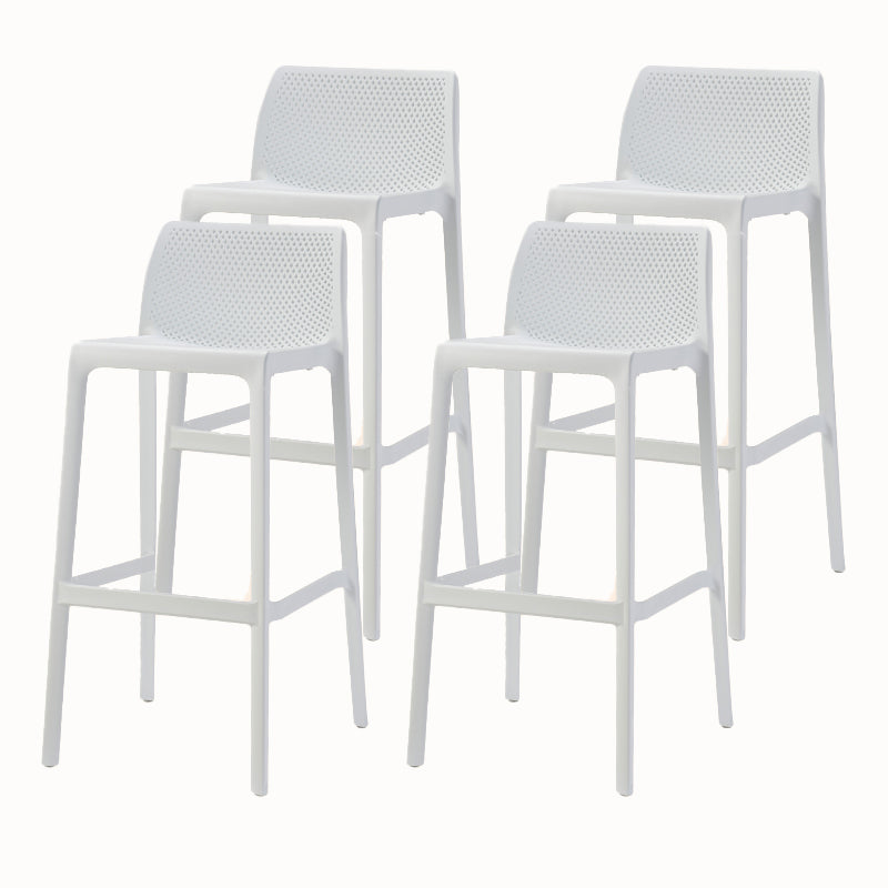 Backorst moderno sgabello da bar in plastica da bar scavato in plastica con 4 gambe