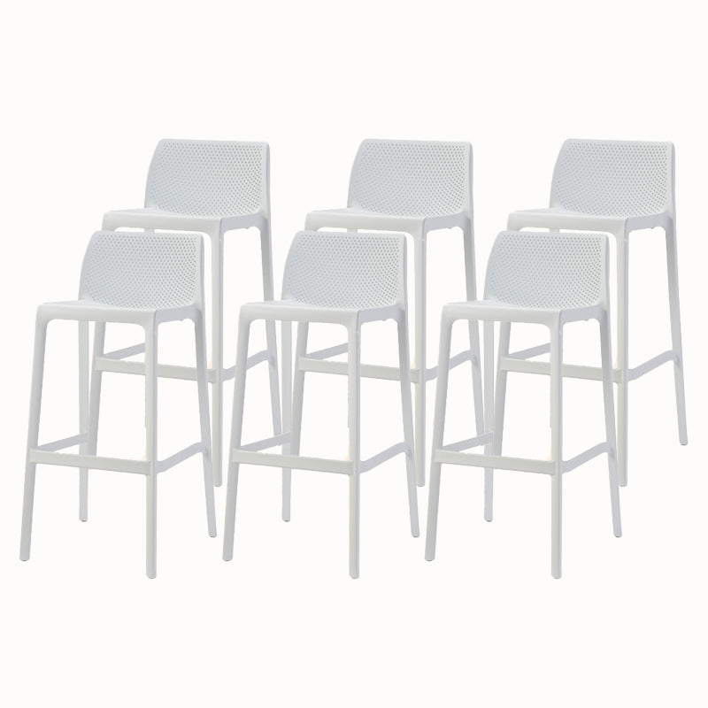 Backorst moderno sgabello da bar in plastica da bar scavato in plastica con 4 gambe