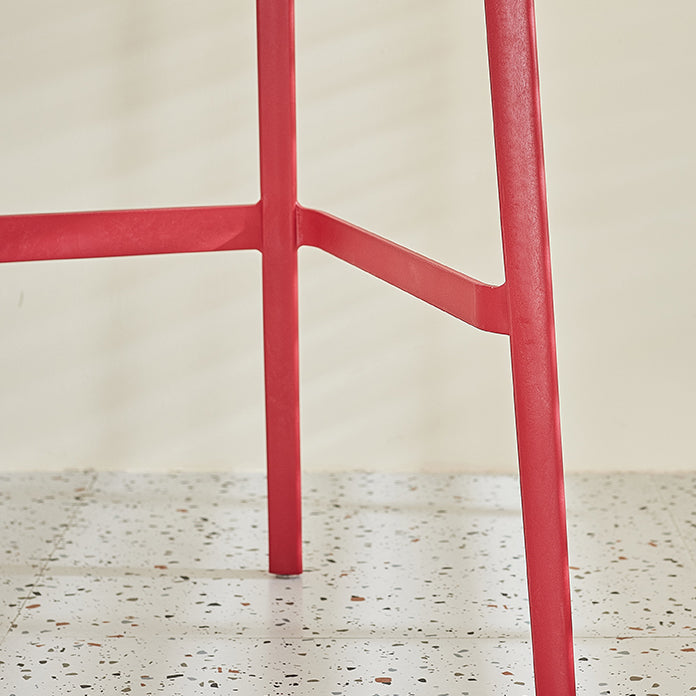 Backorst moderno sgabello da bar in plastica da bar scavato in plastica con 4 gambe