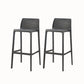 Backorst moderno sgabello da bar in plastica da bar scavato in plastica con 4 gambe