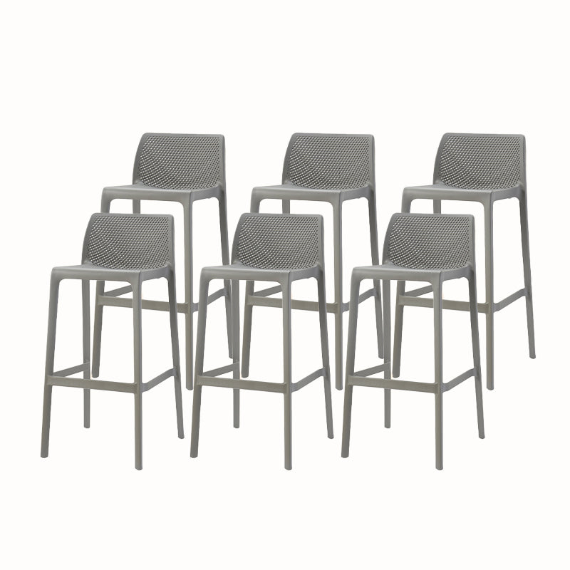Backorst moderno sgabello da bar in plastica da bar scavato in plastica con 4 gambe