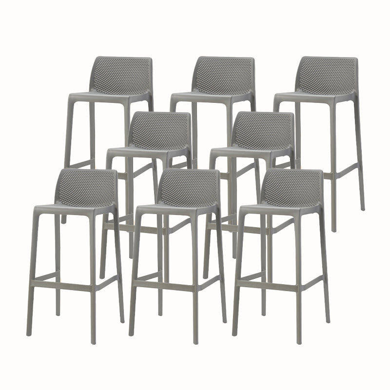 Backorst moderno sgabello da bar in plastica da bar scavato in plastica con 4 gambe