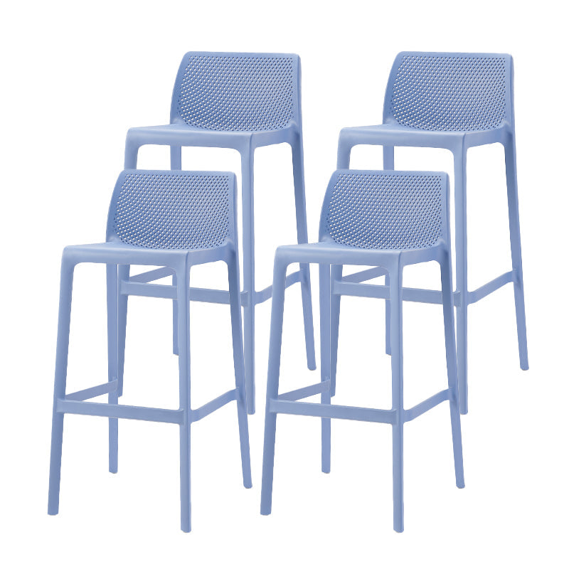 Backorst moderno sgabello da bar in plastica da bar scavato in plastica con 4 gambe