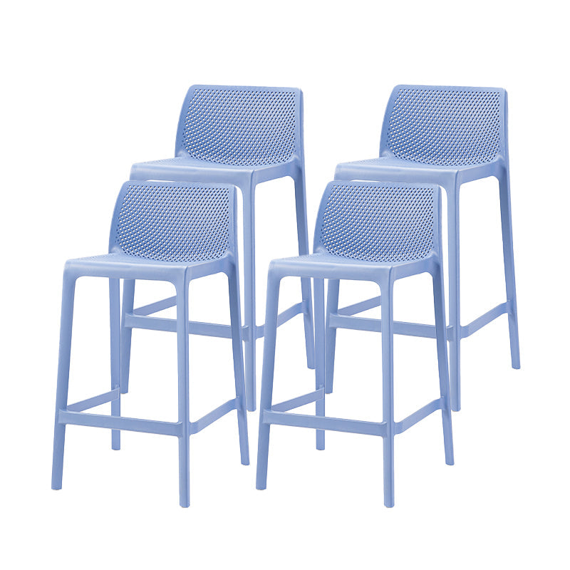 Backorst moderno sgabello da bar in plastica da bar scavato in plastica con 4 gambe
