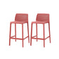 Backorst moderno sgabello da bar in plastica da bar scavato in plastica con 4 gambe