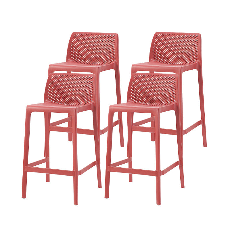 Backorst moderno sgabello da bar in plastica da bar scavato in plastica con 4 gambe