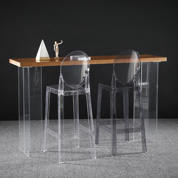 Speisesaal Moderner Acryl Barhocker 4 -Legs Barhocker mit Pedal