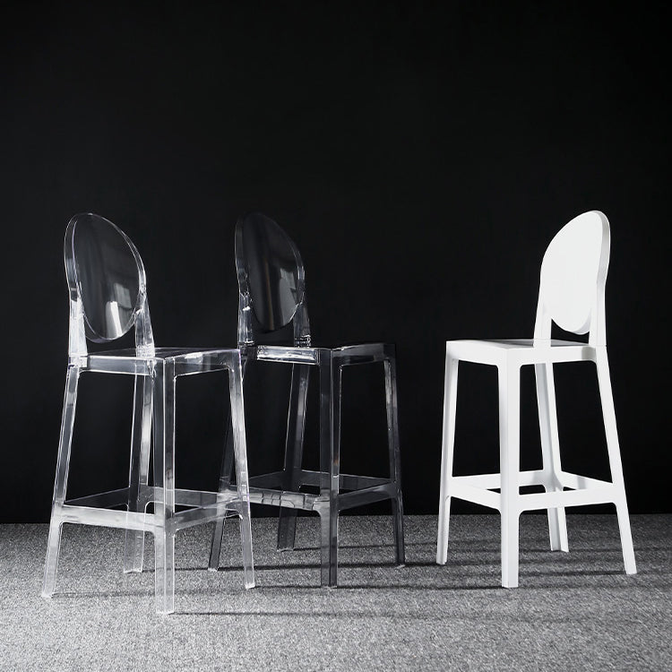 Speisesaal Moderner Acryl Barhocker 4 -Legs Barhocker mit Pedal