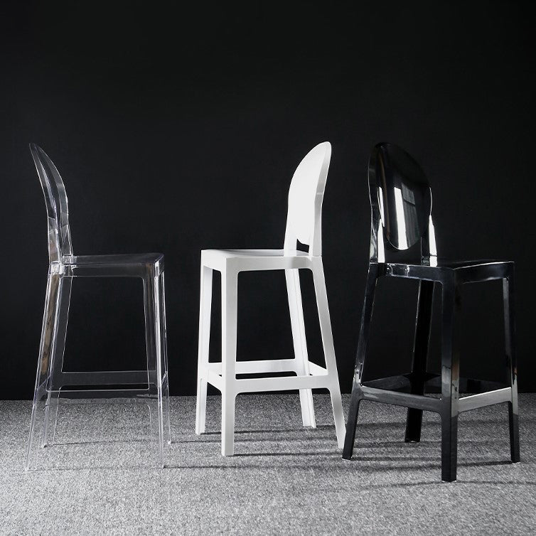 ダイニングルームモダンアクリルバースツール4脚バースツール付きペダル